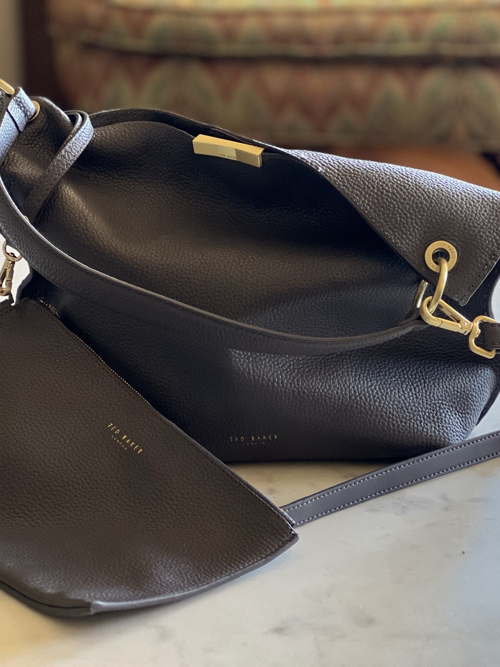 Ted Baker Shoulder Bag in Dark Lavender Grey
